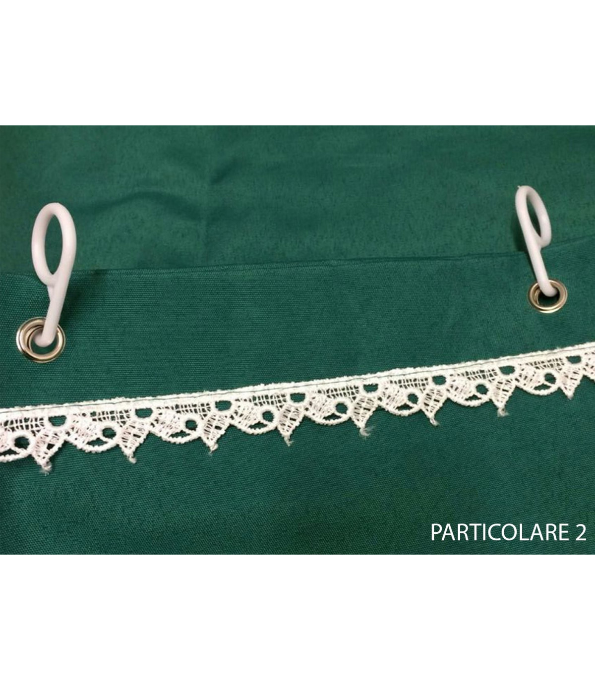 Tenda da sole in tessuto resistente cm 140x250 100% poliestere con anelli di. 2 VERDE e BIANCA