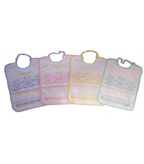 Bavaglia Bavaglietta Bimbo Bimba Bimbo Asilo o Prima Infanzia in Tela Aida Ricamabile e con Elastico Misura 31x24 cm. in 100%