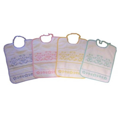 Bavaglia Bavaglietta Bimbo Bimba Bimbo Asilo o Prima Infanzia in Tela Aida Ricamabile e con Elastico Misura 31x24 cm. in 100%