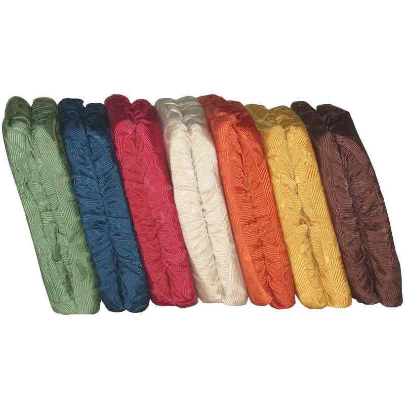 Coppia Cuscini Coprisedia Elasticizzato Sfoderabile Imbottito Misura cm 42x42 Imbottitura cm 4 Colore Marrone