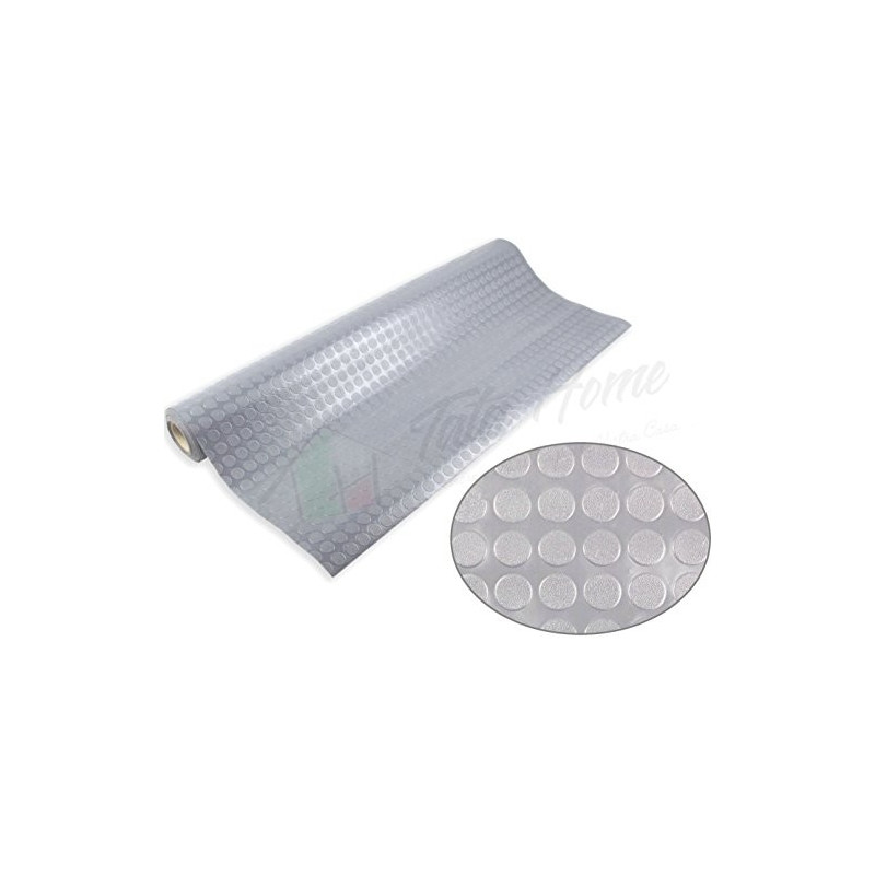 Passatoia Zerbino Tappeto Rivestimento Pavimenti in PVC Antiscivolo Flessibile e Resistente Disegno Bollato Larghezza 100 cm.