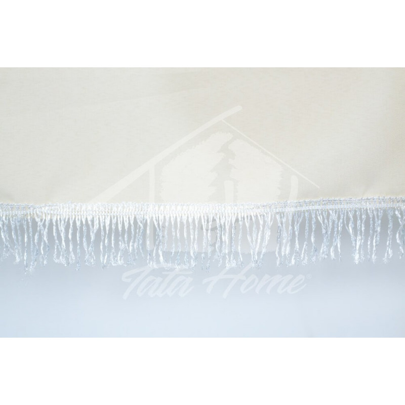 Tenda da Sole con Kit Ganci e Anelli in Tessuto Resistente da Esterno o Balcone Misura cm 140x300 Dis.5 Tinta Unita Colore Bl