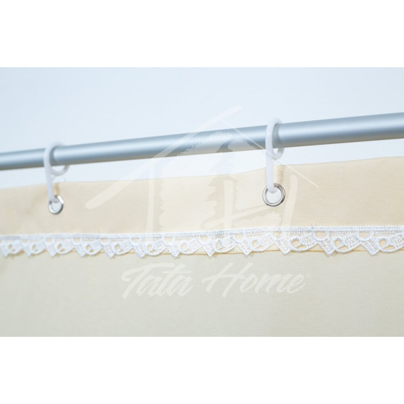 Tenda da Sole con Kit Ganci e Anelli in Tessuto Resistente da Esterno o Balcone Misura cm 140x300 Dis.5 Tinta Unita Colore Bl