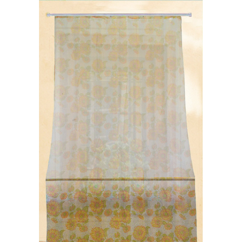 Tata Home Tenda Zanzariera Jacquard Disegno Girasoli Resistente Antimosche 100% Poliestere misura 150x250 cm Dis. 3