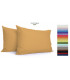 Joli Coppia Federe con patella di 25 cm 100% cotone misura cm 50x80 - 21 COLORAZIONI - Made in Italy 57 fili al cm2