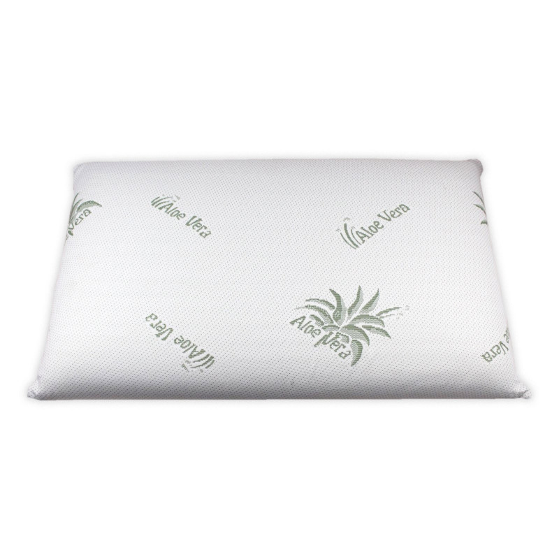 Tata Home Cuscino Guanciale Memory Aloe Saponetta con Cerniera dimensioni 50X80 cm 13 cm Made in Italy