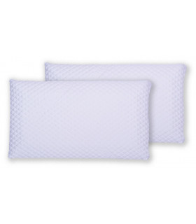 Coppia Federe Salva Cuscino Massaggianti con Cerniera Zip Laterale Misura 52x82 cm Made in Italy