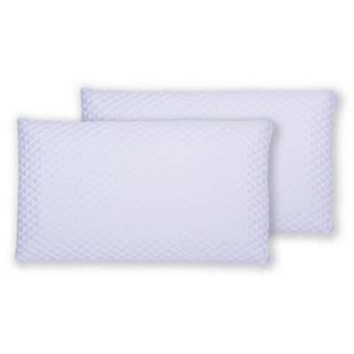 Coppia Federe Salva Cuscino Massaggianti con Cerniera Zip Laterale Misura 52x82 cm Made in Italy