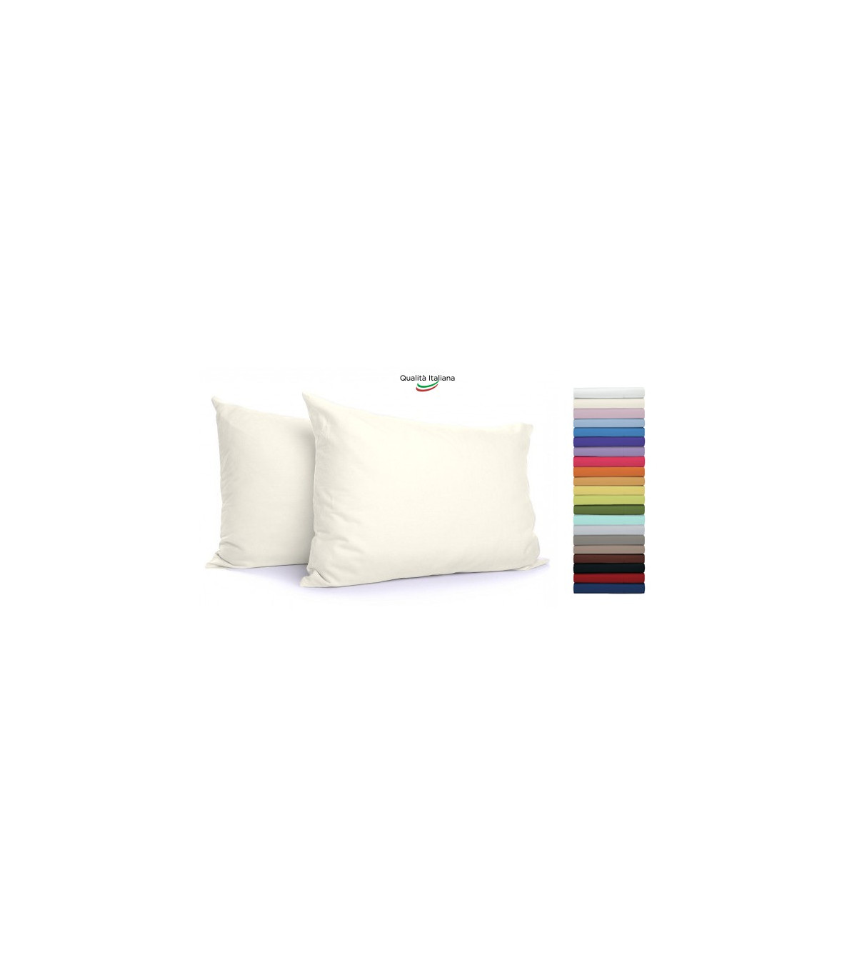 Joli Baby Federa 100% cotone Misura cm 60X40 colore BIANCO Made in Italy 57 fili al cm2
