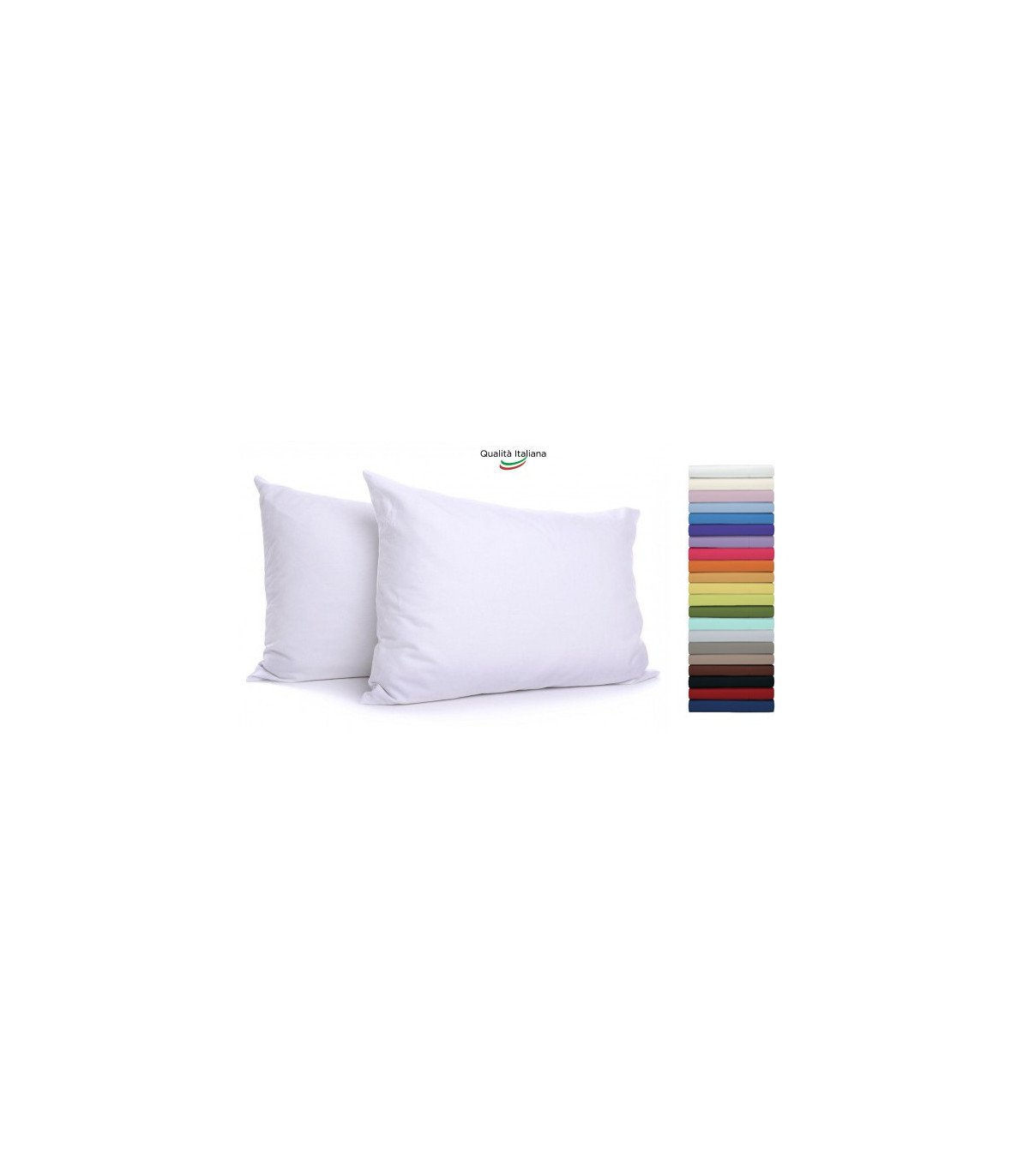 Joli Baby Federa 100% cotone Misura cm 60X40 colore BIANCO Made in Italy 57 fili al cm2