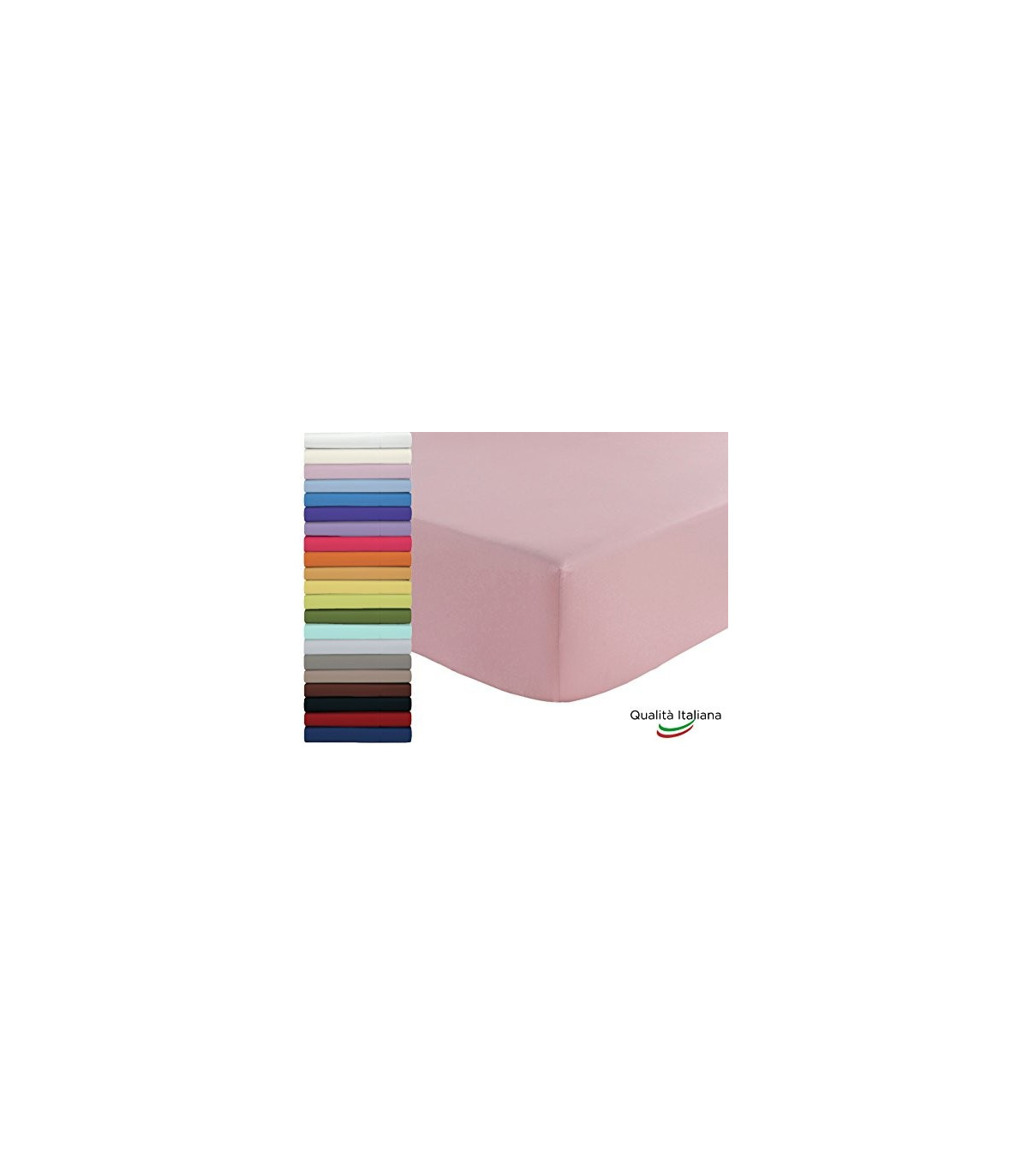Coprimaterasso Elasticizzato 100% Poliestere Con Angoli – Lenzuolo Stampato Quadri, 150x200 Cm Con Altezza 25 Cm