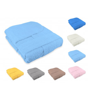 Accappatoio con Cappuccio Unisex Adulto Uomo o Donna in Spugna di Cotone Taglia XXL Colore AZZURRO