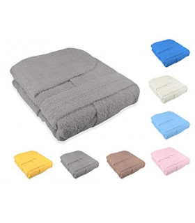 Accappatoio con Cappuccio Unisex Adulto Uomo o Donna in Spugna di Cotone Taglia XXL Colore AZZURRO