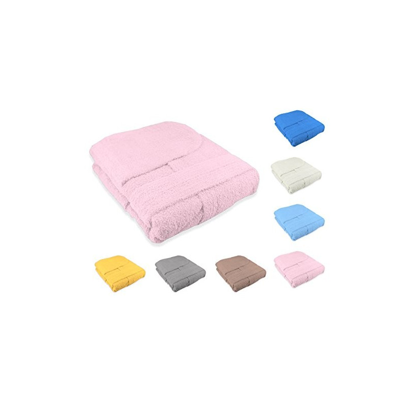 Accappatoio con Cappuccio Unisex Adulto Uomo o Donna in Spugna di Cotone Taglia XXL Colore AZZURRO