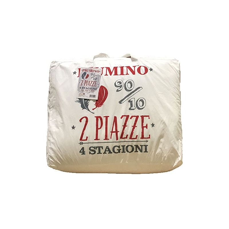 Piumino 4 stagioni in piumino d'oca al 90% didponibile in 3 misurazioni : singolo, piazza e mezza, matrimoniale.