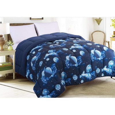 Tata Home Hilary Trapunta Invernale Imbottita 350 gr/mq Stampata 100% Morbida Microfibra di Poliestere Misura Letto Matrimoni