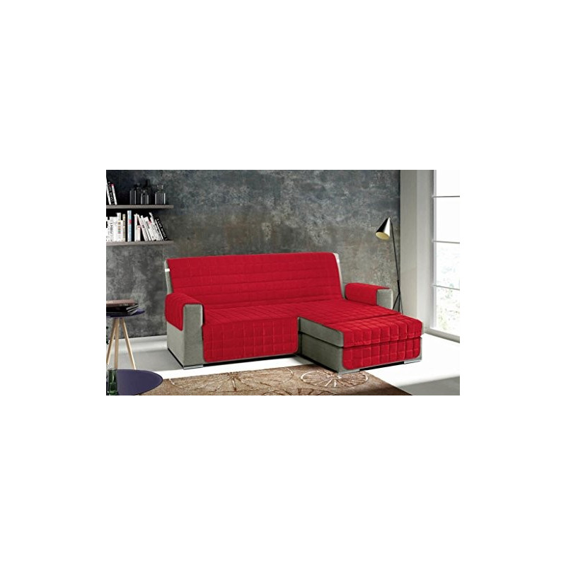 Tata Home Copridivano con Penisola Reversibile Universale Lilly Plus Imbottito 3 Posti in Tessuto Trapuntato Fronte e Retro i