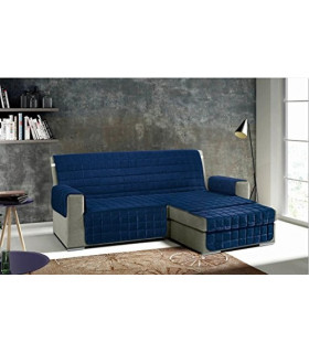 Tata Home Copridivano con Penisola Reversibile Universale Lilly Plus Imbottito 3 Posti in Tessuto Trapuntato Fronte e Retro i