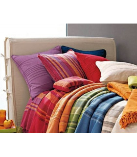 Tata Home Kenya Copriletto misura 1 Piazza Singolo 170x255 cm 80% Cotone 20% Poliestere Colore Arancio