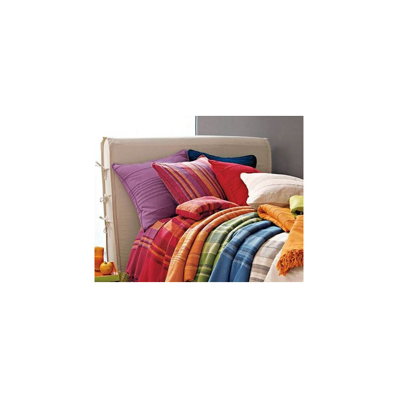 Tata Home Kenya Copriletto misura 1 Piazza Singolo 170x255 cm 80% Cotone 20% Poliestere Colore Arancio