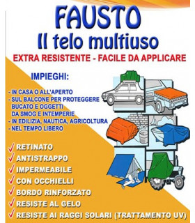 FAUSTO telo antristrappo retinato rinforzato trasparente - Disponibile in 13 misure