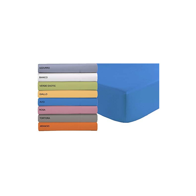 Tata Home Lenzuolo sotto in Microfibra con Angoli ed Elastico Misura Letto Singolo cm 90x200 Altezza Materasso cm 24 Colore G