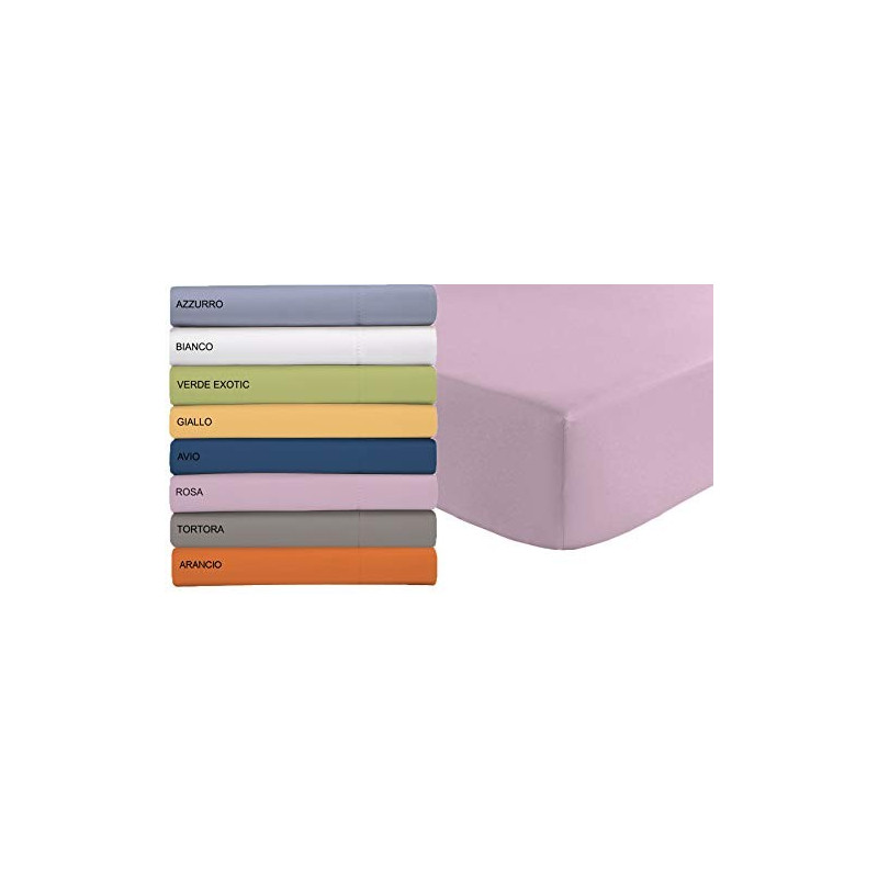 Tata Home Lenzuolo sotto in Microfibra con Angoli ed Elastico Misura Letto Singolo cm 90x200 Altezza Materasso cm 24 Colore G