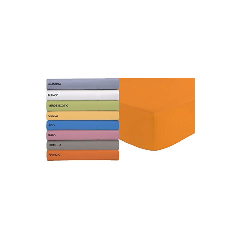 Tata Home Lenzuolo sotto in Microfibra con Angoli ed Elastico Misura Letto 1 Piazza e Mezzo cm 140x200 Altezza Materasso cm 2