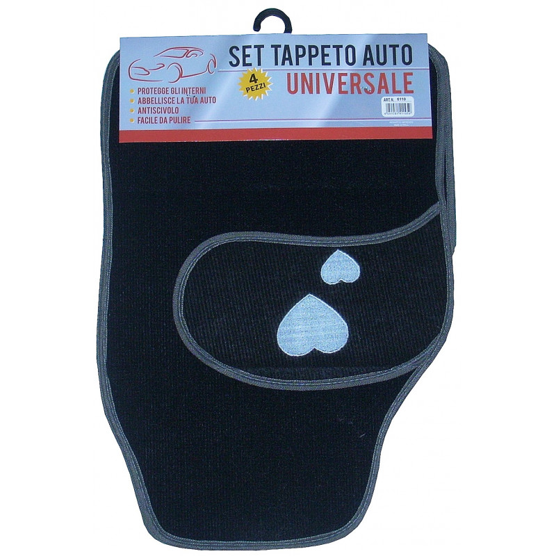 Tappeti auto universali set 4 pezzi, 2 anteriori 2 posteriori, in feltro 6110
