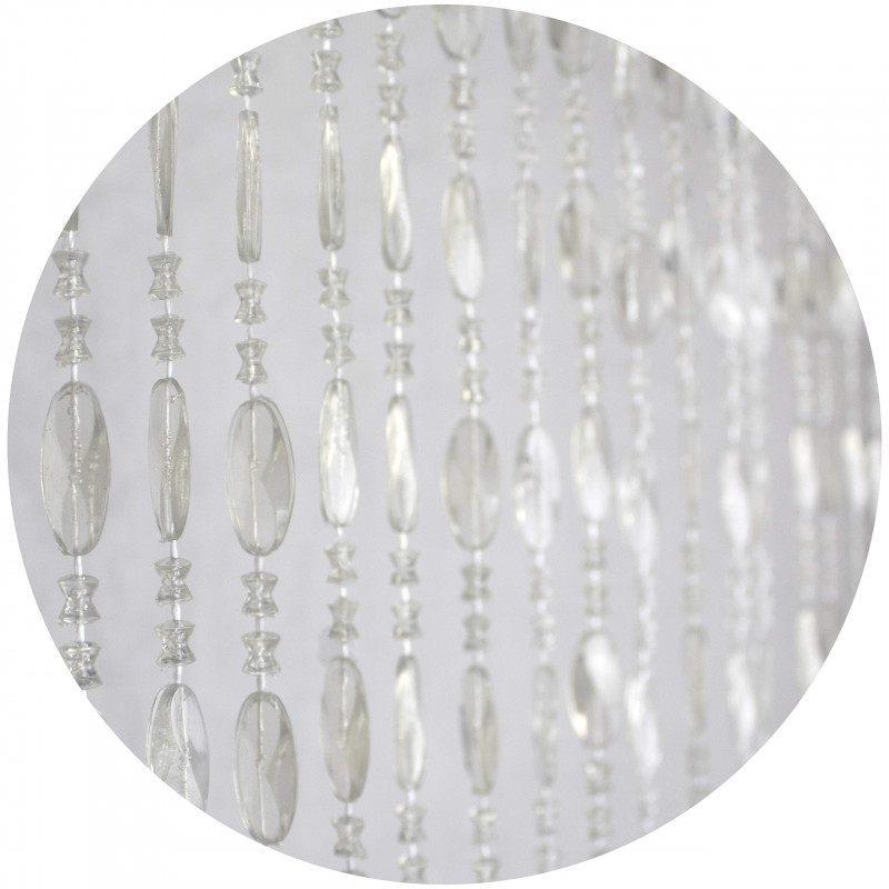 Tata Home Tenda Antimosche a Perline per Porta Finestra Moschiera a Pannello Misura 100 x 220 cm. Colore Trasparente