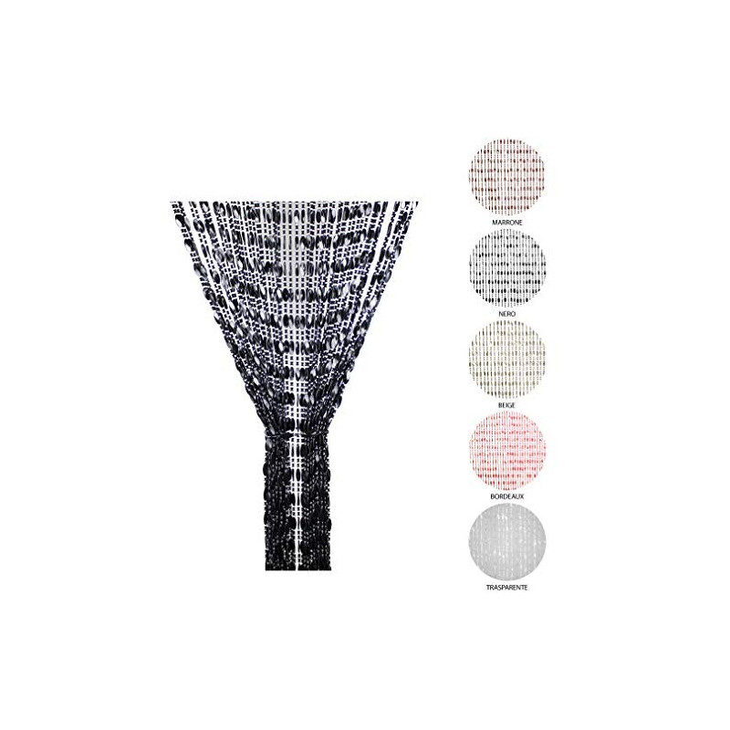 Tata Home Tenda Antimosche a Perline per Porta Finestra Moschiera a Pannello Misura 100 x 220 cm. Colore Trasparente