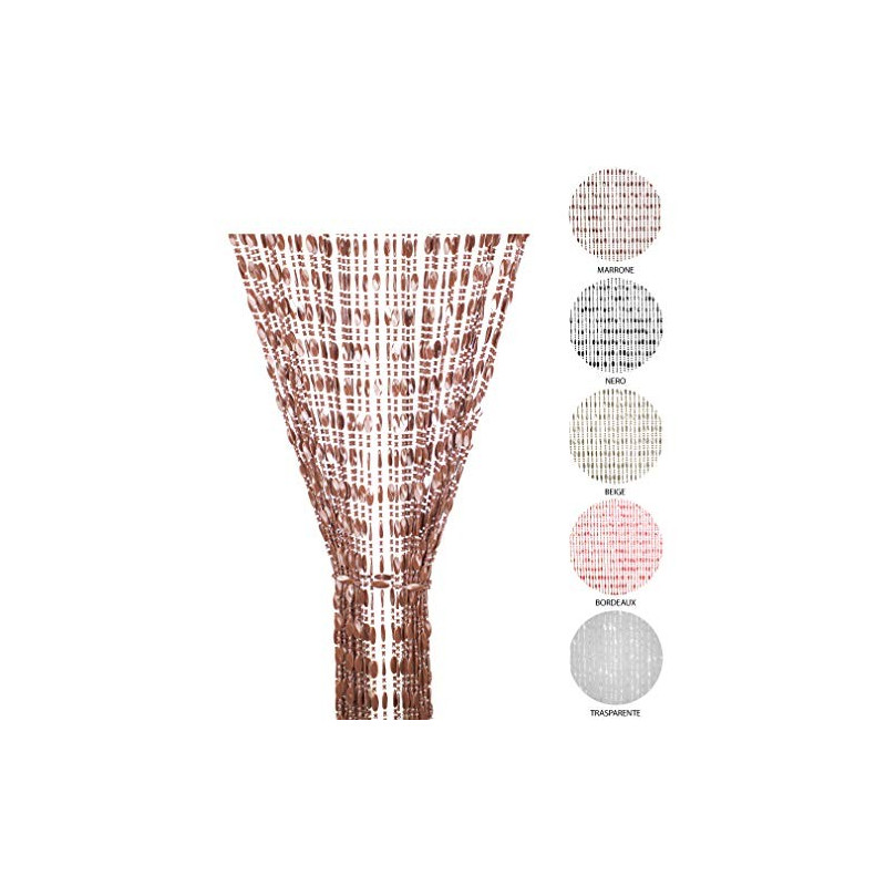 Tata Home Tenda Antimosche a Perline per Porta Finestra Moschiera a Pannello Misura 100 x 220 cm. Colore Trasparente