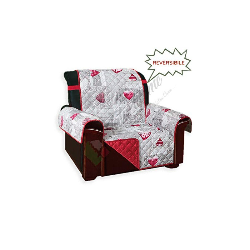 Tata Home Kino Misura Copripoltrona Fronte e Retro Copridivano Fronte e Retro Tessuto e Imbottitura in 100% Microfibra con El