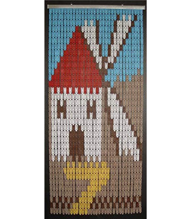 Tata Home Tenda Antimosche a Piastrine per Porta Finestra Moschiera a Pannello Misura 140 x 230 cm. Disegno 3