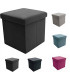 Tata Home Pouf Contenitore Poggiapiedi Velluto Portaoggetti Scatola Cubo Pieghevole Salvaspazio Alcantara Misura cm 38x38x38 