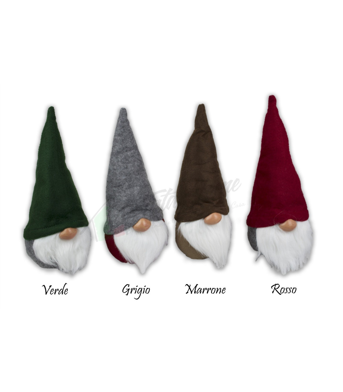 Gnomo Pupazzo Fermaporta Elfo Nano Decorativo Natalizio Altezza 30 cm Colore Grigio