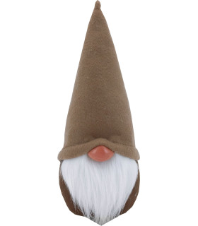 Gnomo Pupazzo Fermaporta Elfo Nano Decorativo Natalizio Altezza 30 cm Colore Grigio