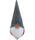 Gnomo Pupazzo Fermaporta Elfo Nano Decorativo Natalizio Altezza 30 cm Colore Grigio