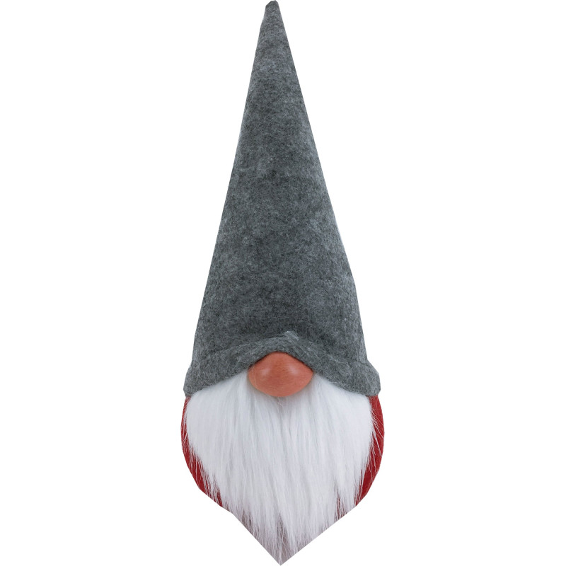 Gnomo Pupazzo Fermaporta Elfo Nano Decorativo Natalizio Altezza 30 cm Colore Grigio