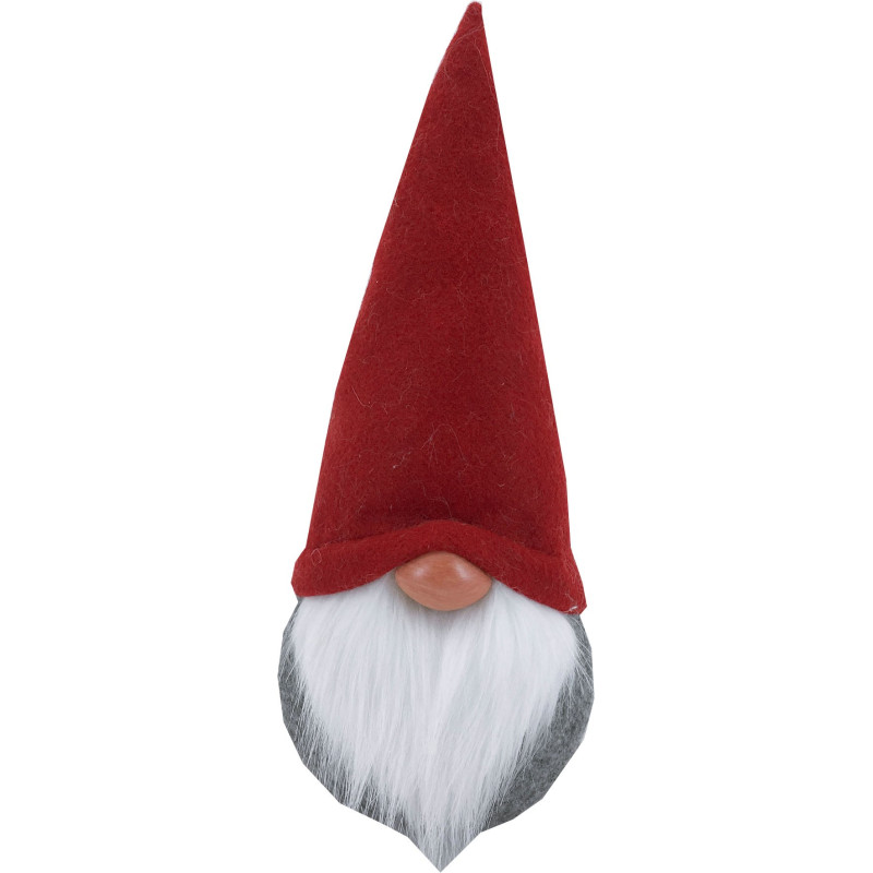 Gnomo Pupazzo Fermaporta Elfo Nano Decorativo Natalizio Altezza 30 cm Colore Grigio