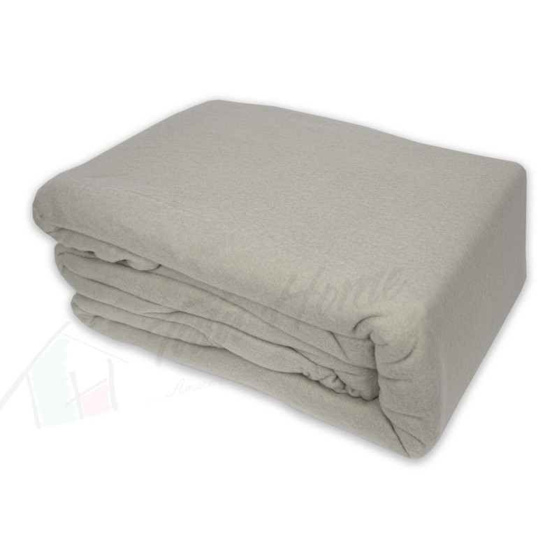 Completo Lenzuola in Morbido e Caldo Pile Tinta Unita Letto Matrimoniale 2 Piazze Dis. 4 Beige