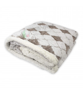 Plaid Coperta Invernale da 510 gr mq in Caldo e Morbido Pile con Retro ad Effetto Agnellato Sherpa Misura 127x152 cm Norge Di