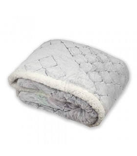 Tata Home Plaid Coperta Invernale da 510 gr mq in Caldo e Morbido Pile con Retro ad Effetto Agnellato Sherpa Misura 127x152 c