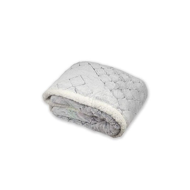 Tata Home Plaid Coperta Invernale da 510 gr mq in Caldo e Morbido Pile con Retro ad Effetto Agnellato Sherpa Misura 127x152 c