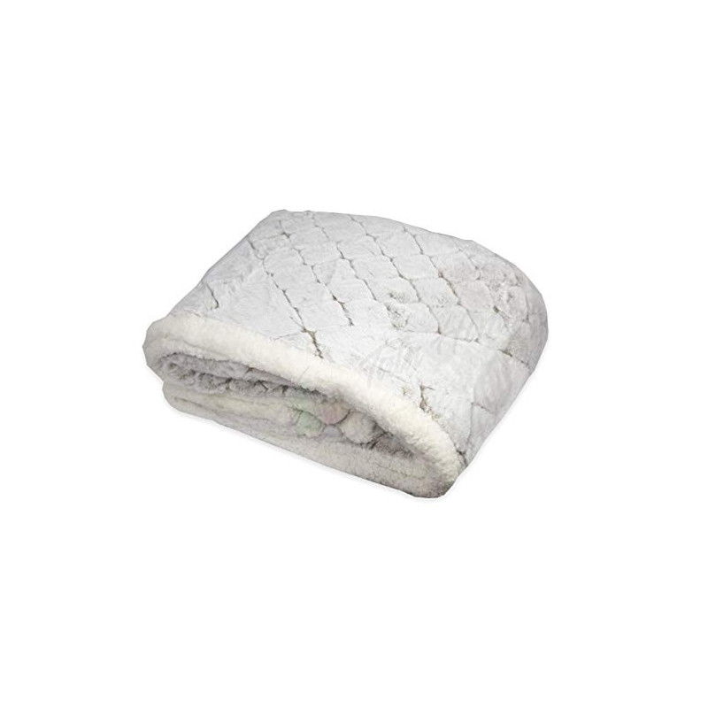 Tata Home Plaid Coperta Invernale da 510 gr mq in Caldo e Morbido Pile con Retro ad Effetto Agnellato Sherpa Misura 127x152 c