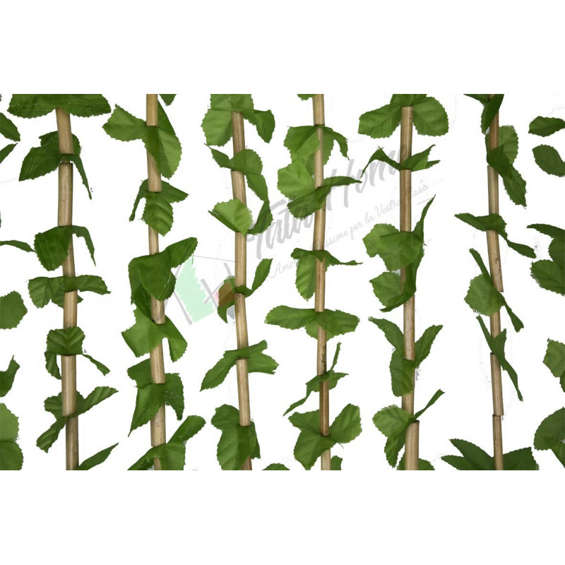 Tenda Antimosche a Foglie e Bamboo per Porta Finestra Moschiera a Pannello Misura 100 x 220 cm Colore Verde e Marrone
