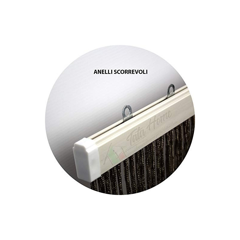 Tenda Antimosche per Porta Finestra Moschiera a Pannello Modello Gabry in Corda di Poliestere Resistente Misura 140 x 230 cm 