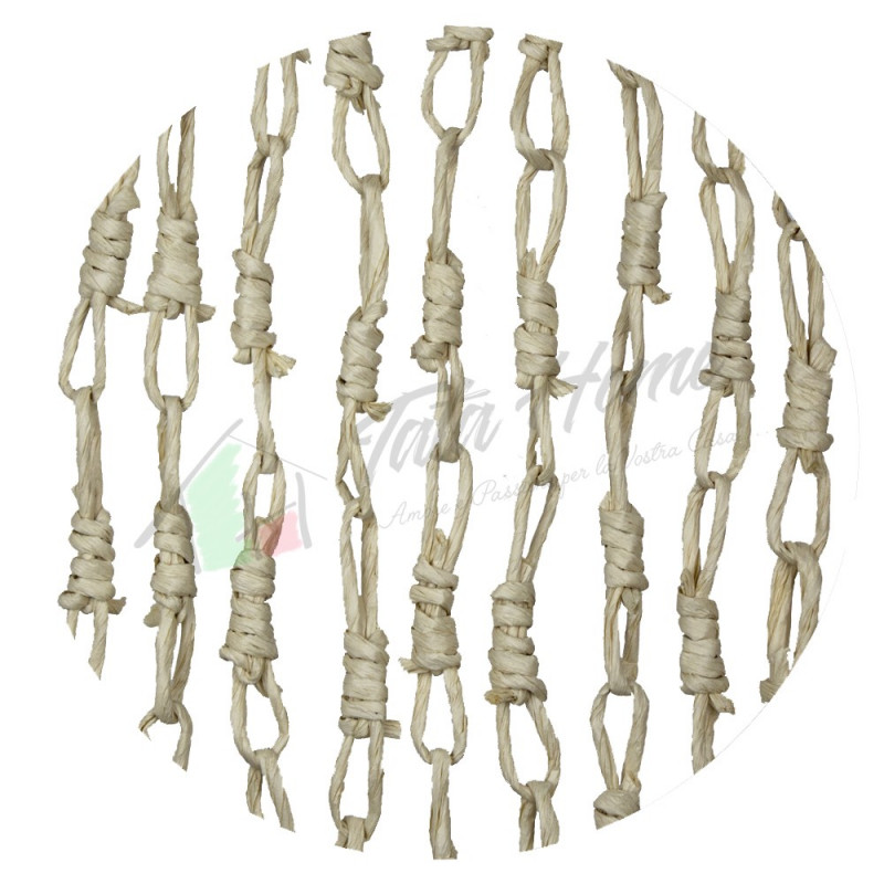 Tenda Antimosche con Catetenelle Intrecciate in Fibra Naturale per Porta Finestra Moschiera a Pannello Misura 140 x 230 cm Co