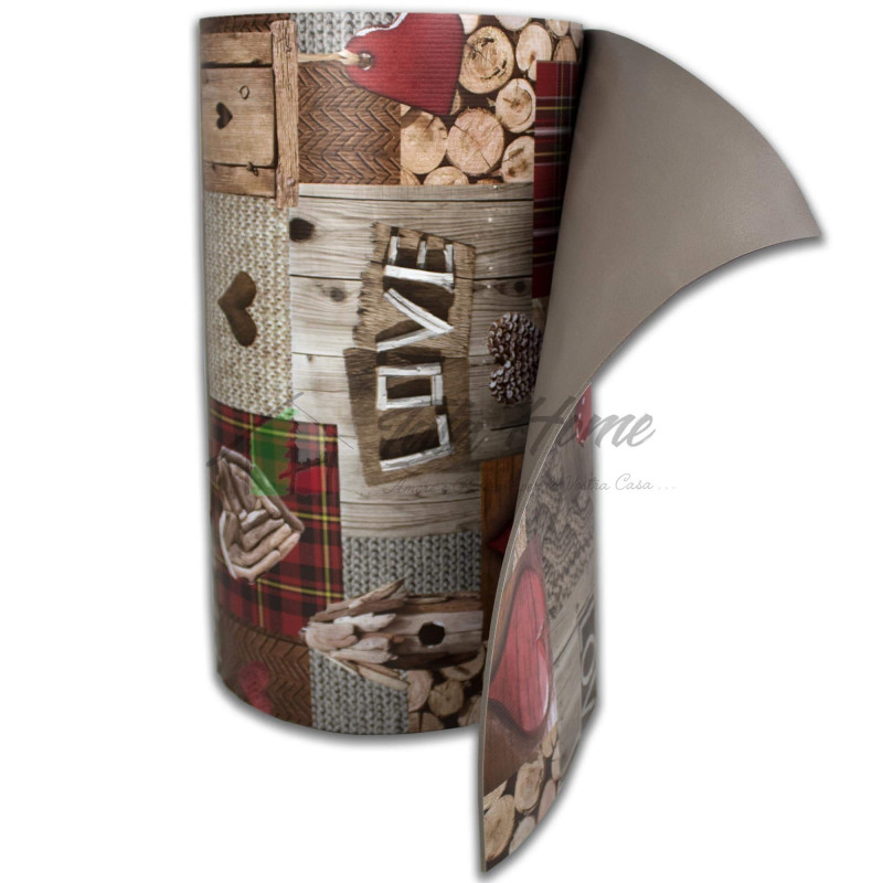 Tappeto Passatoia Cucina Shabby Antimacchia Antiscivolo in PVC Flessibile e Resistente Made in Italy Larghezza 52 cm Lunghezz