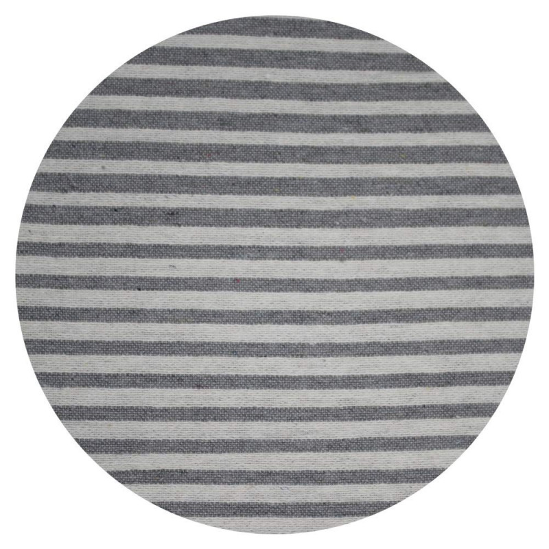 Tata Home Telo Arredo Copritutto Multiuso Copridivano a Righe Copriletto Matrimoniale 255x255 cm Creta Dis. 1 Grigio